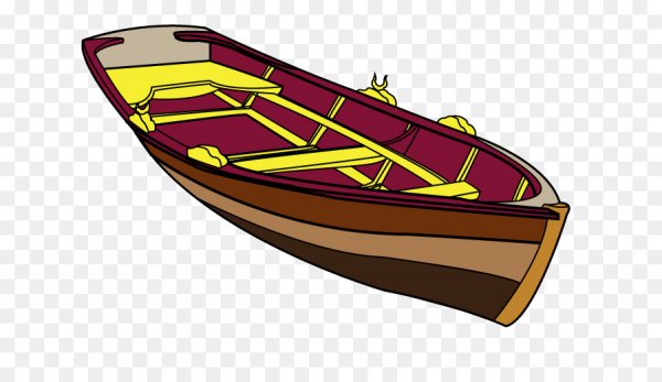 Лодка на прозрачном фоне