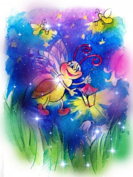 Светлячок мультяшный