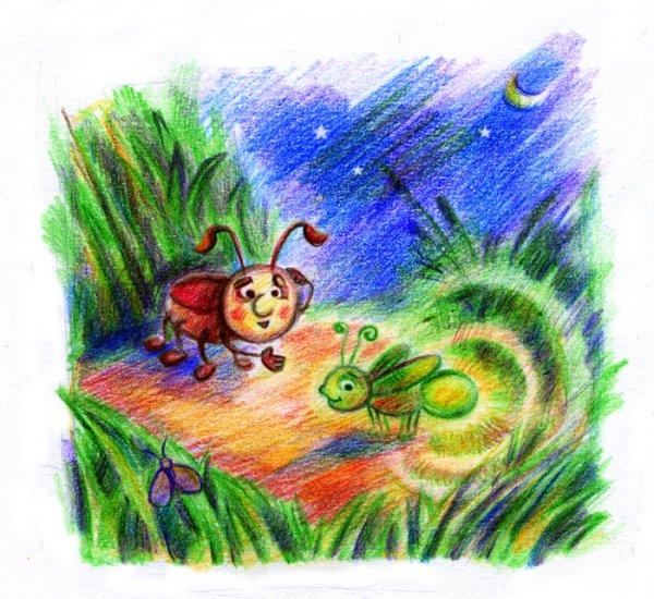 Светлячок рисунок