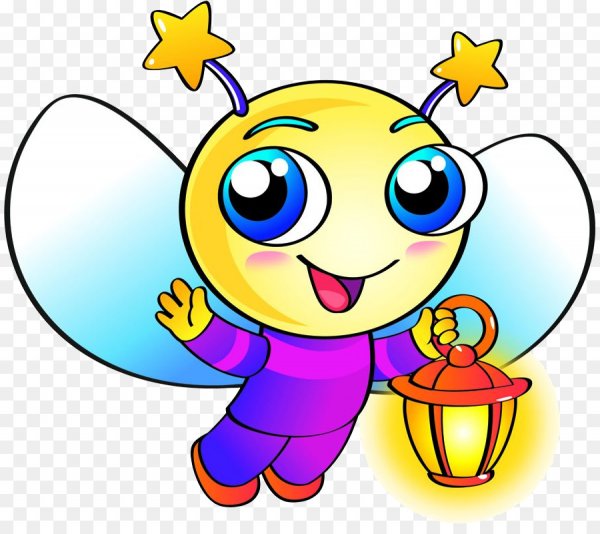 Светлячок рисованный