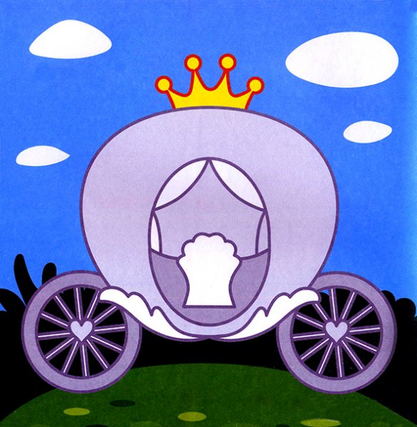 Аппликация карета для Золушки