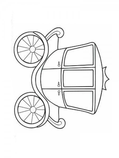 Раскраска карета для Золушки