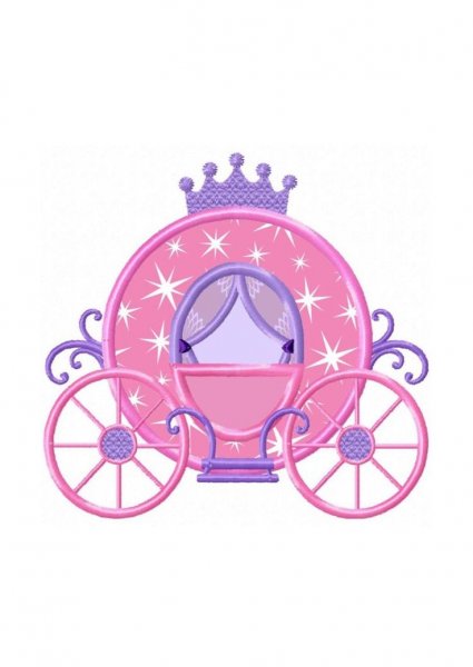 Карета принцессы на белом фоне