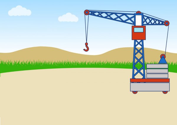 Подъемный кран рисунок для детей