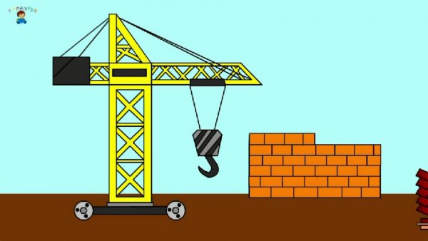 Строительный кран рисунок