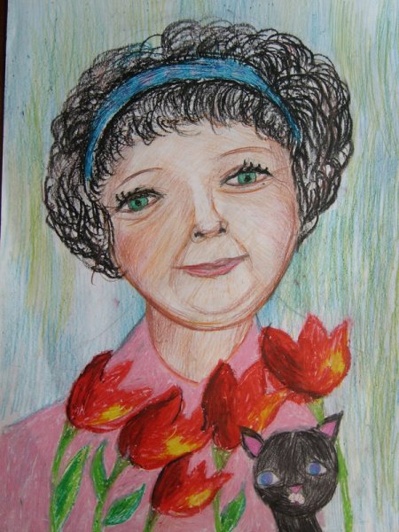 Детский рисунок бабушки