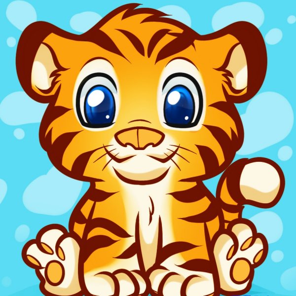 Тигренок рисунок