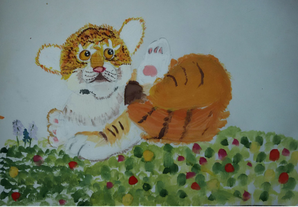 Детские рисунки Тигренок