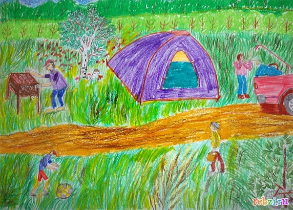 Рисование на тему летние каникулы