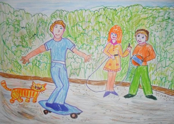 Летние каникулы рисунки детей