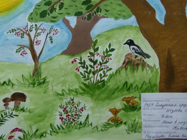 Названия детских рисунков о природе