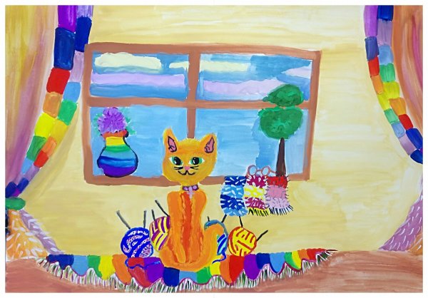 Галерея детских рисунков дома