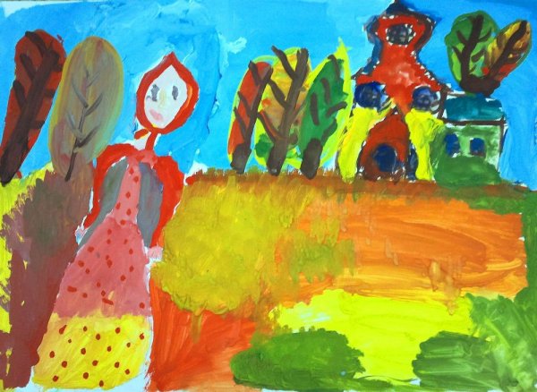 Рисунок гуашью каля Маля