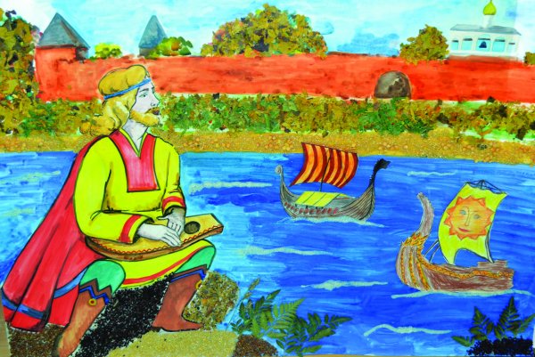 Рисунок к былине Садко