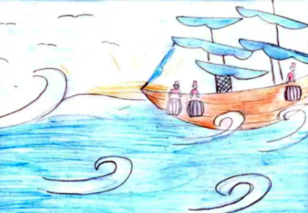 Рисунок к былине Садко