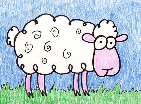Рисование Овечка