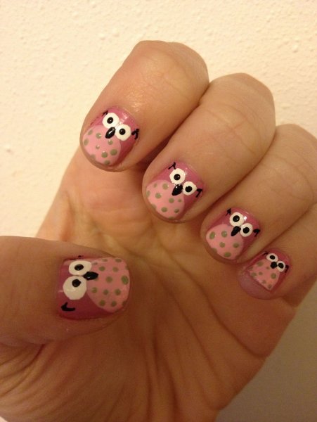 Мордочки на ногтях