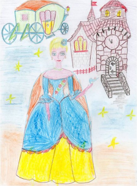 Золушка рисунок для детей