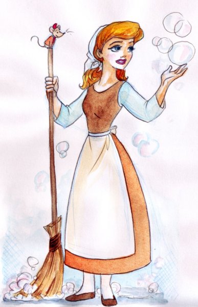 Золушка для срисовки