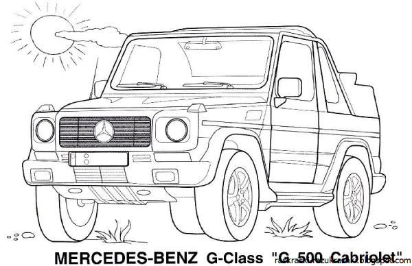 Раскраски Мерседес Бенц g500