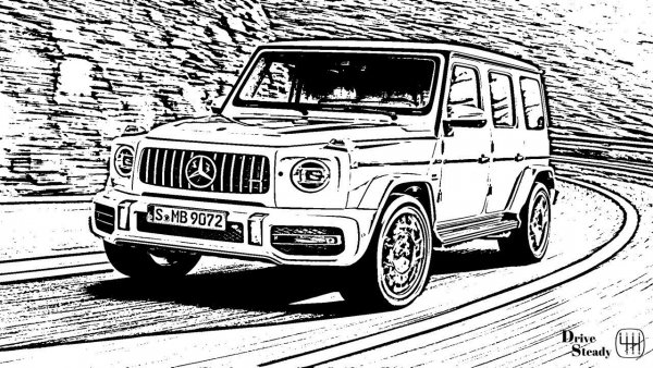 Мерседес g63 AMG раскраска