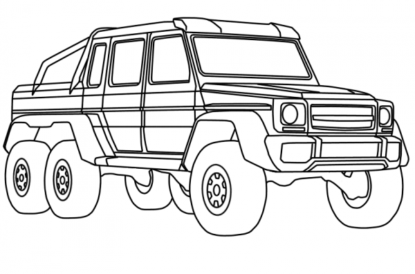 Мерседес раскраска Гелик 6x6