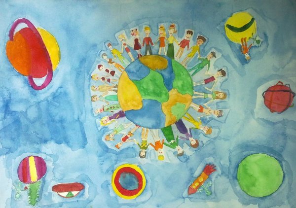 Рисование на тему Планета земля