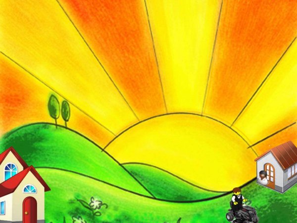 Рисунок на тему утро