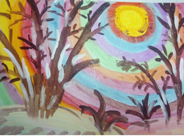 Детские рисунки утро