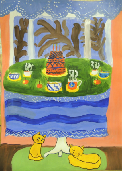 Утро рисунок для детей