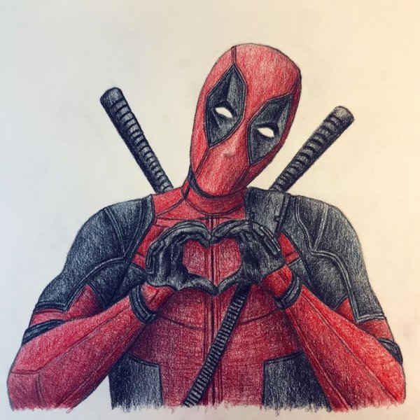 Дэдпул рисуннки лёгкие