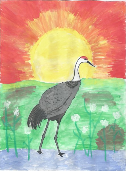 Конкурс дет рисунки журавль