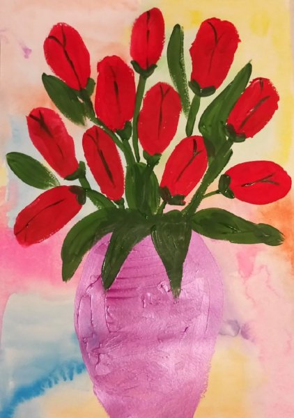 Букет детский рисунок