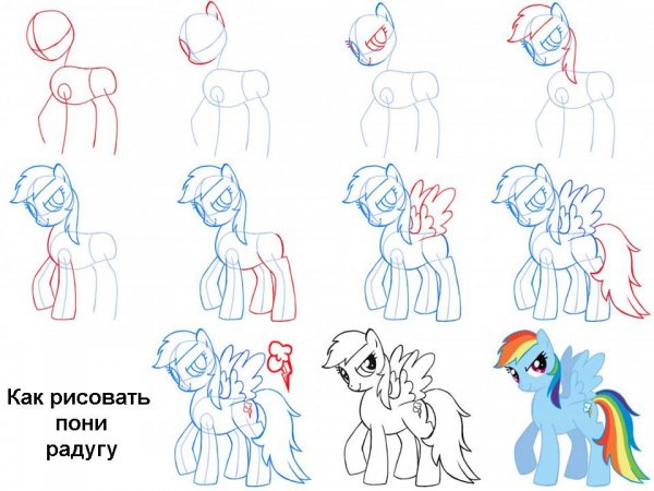 Как рисовать пони