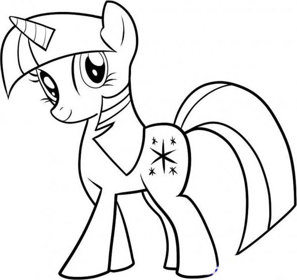 Пони Твайлайт раскраска