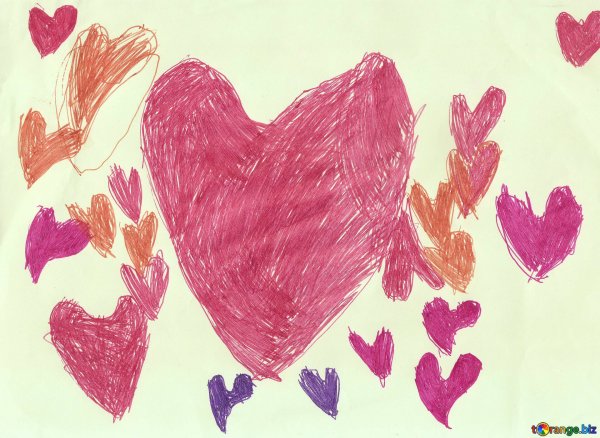 Сердце нарисованное ребенком