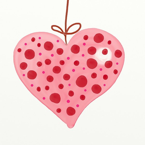 Сердечки акварель