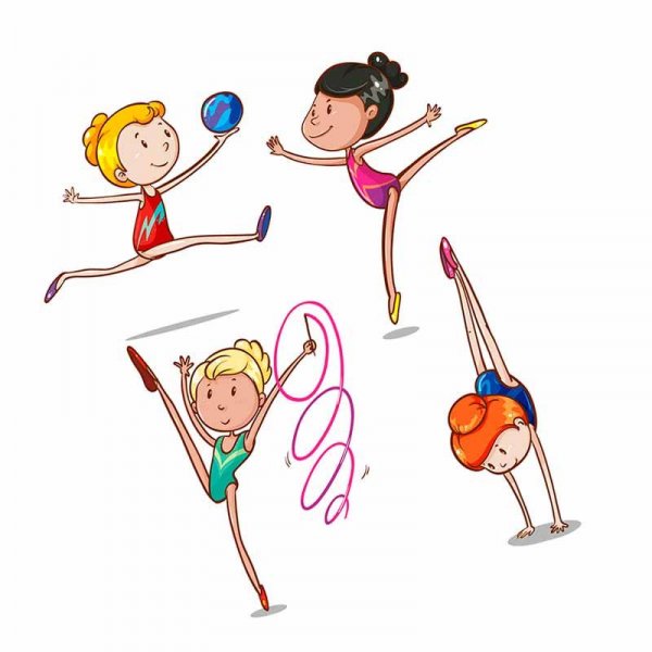 Рисунок гимнастки для детей