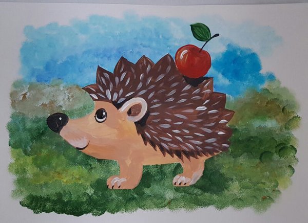 Ежик рисунок