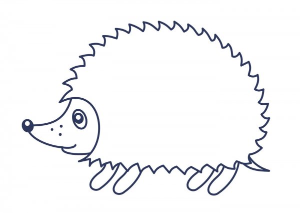 Еж раскраска для детей