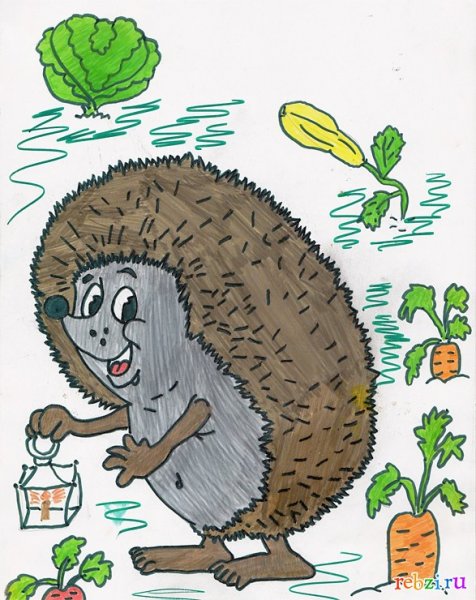 Детские рисунки ежика