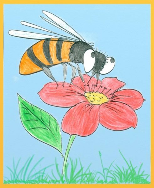 Иллюстрация полет шмеля