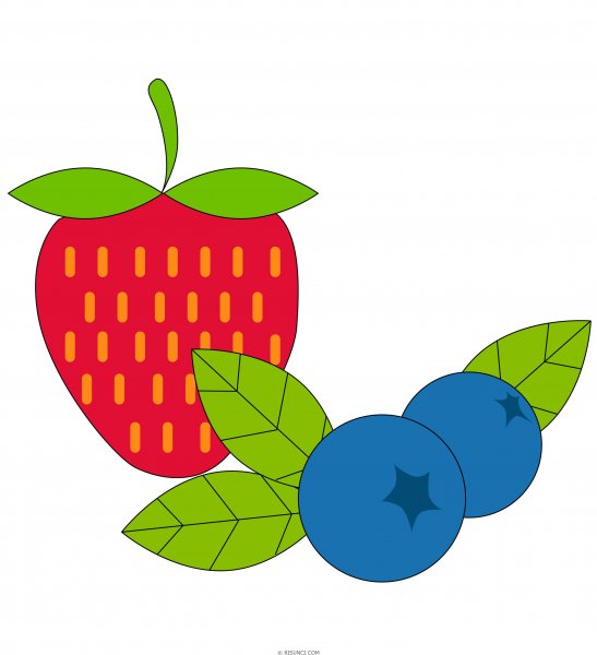 Ягоды для малышей рисование