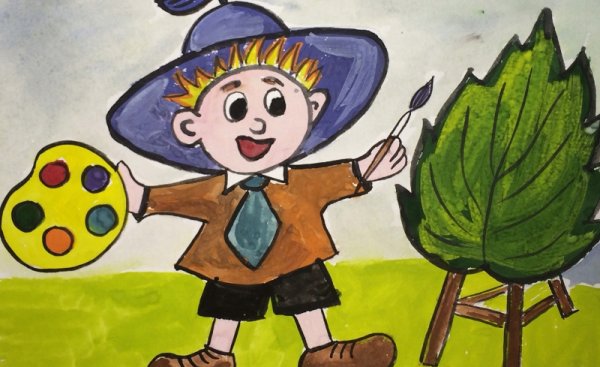 Рисунок Незнайка и его друзья