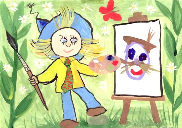 Рисунок Незнайка и его друзья