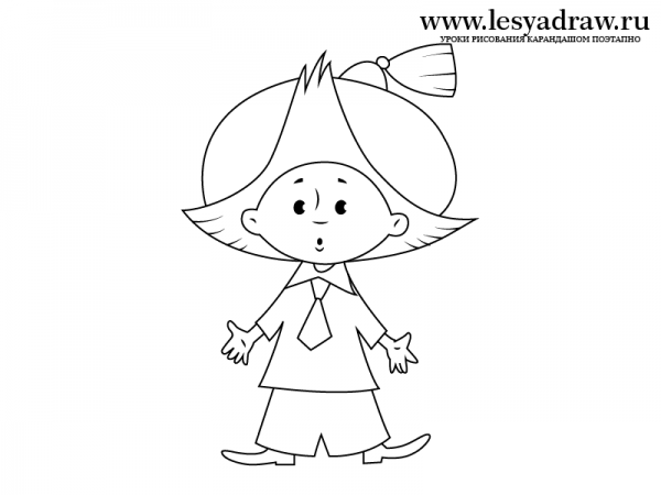 Незнайка рисунок карандашом