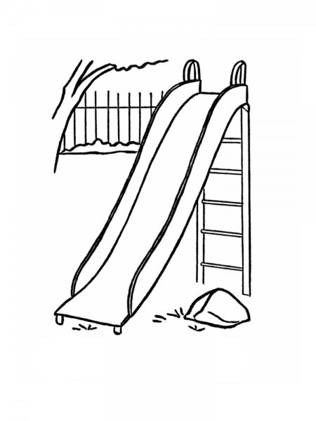 Раскраска горки для детей