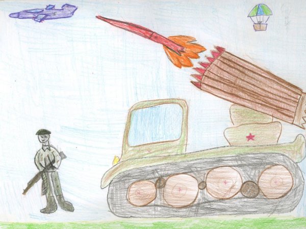 Катюша рисунок для детей