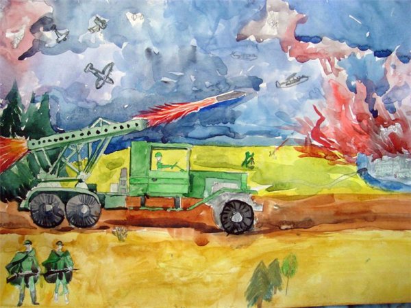 Рисунок о войне красками