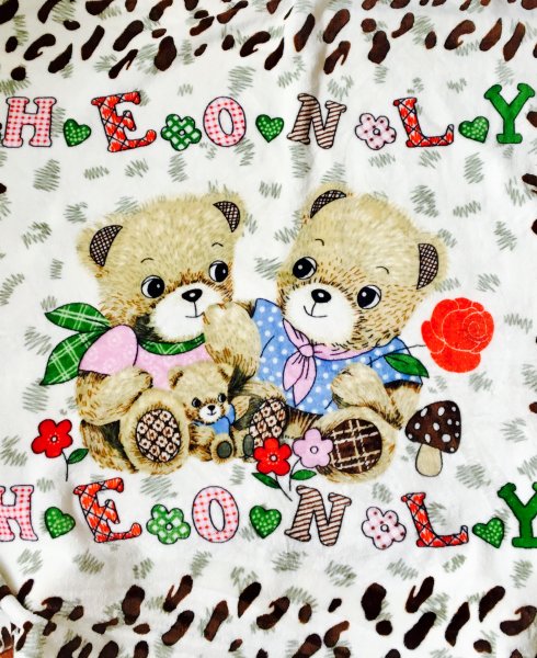 Детский плед велсофт медведи